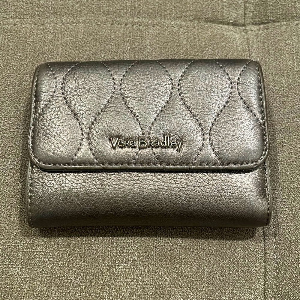 Vera Bradley Riley Compact Wallet “Caspian Sea” NWOT